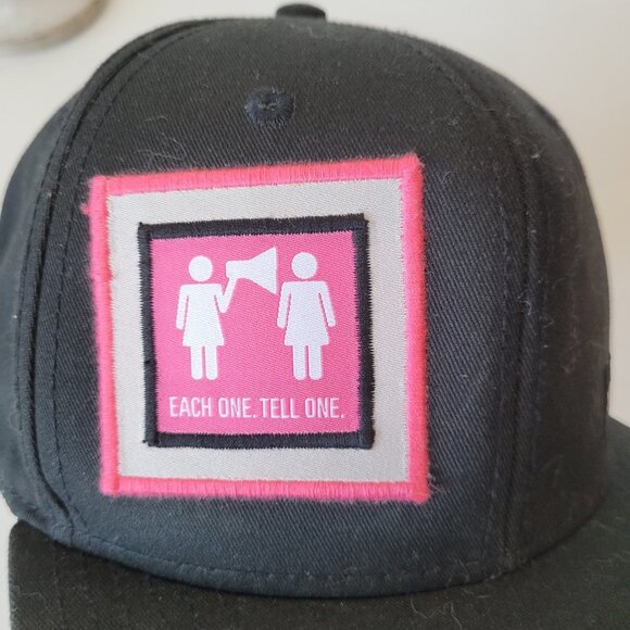 Big Truck Hat Snap Back Black & Pink Women's Flat Bill Trucker Hat - Picture 5 of 7